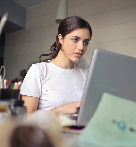 a-young-woman-working-on-her-laptop